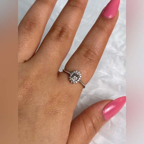 Natural Morganite Sterling Silver size 6 3/4 Ring - Picture 6 of 8